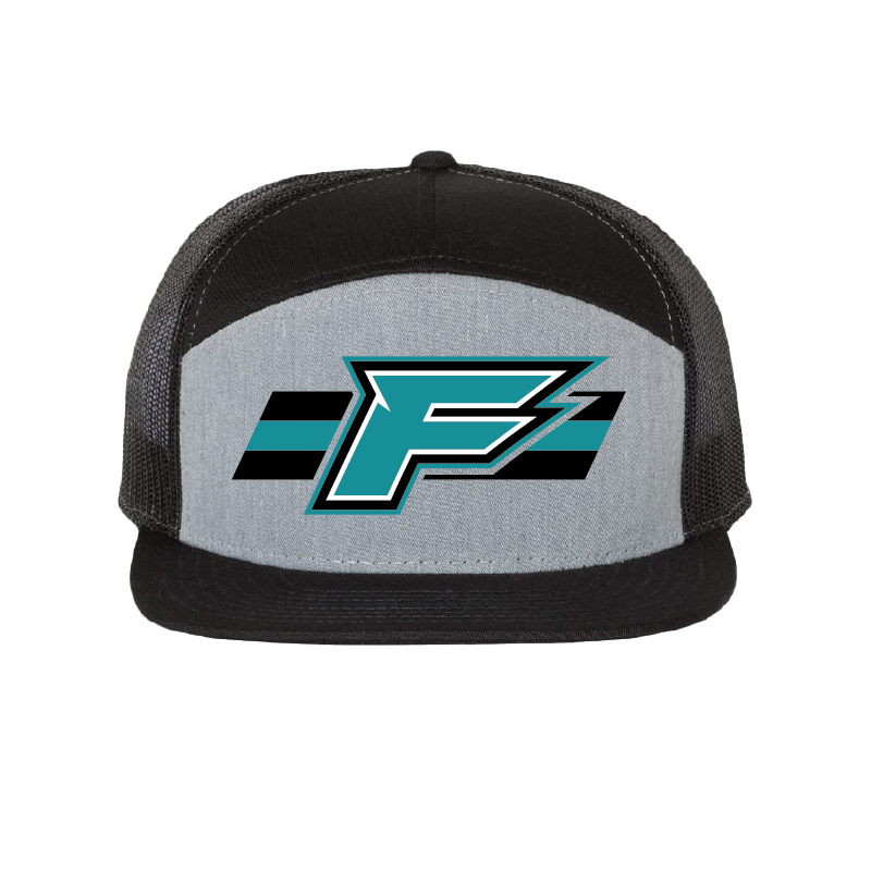 F Logo w/Stripe - 7 Panel Trucker