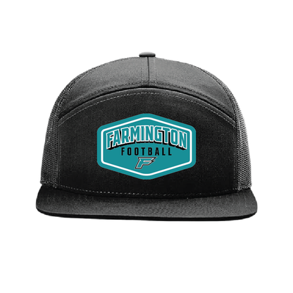 Farmington Football Drop Shadow Patch - 7 Panel Trucker