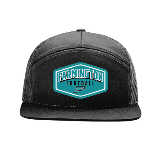 Farmington Football Drop Shadow Patch - 7 Panel Trucker