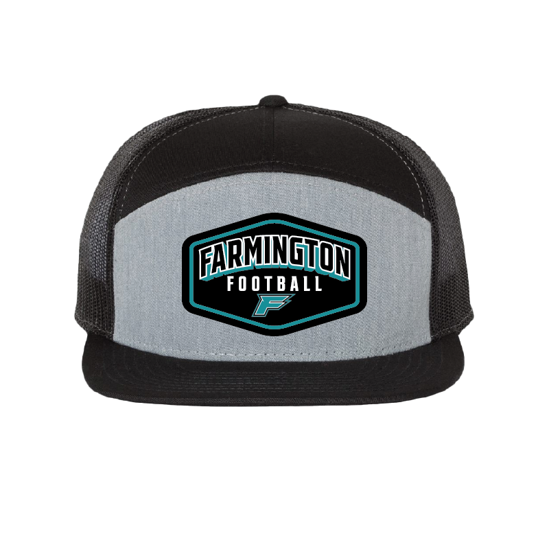 Farmington Football Drop Shadow Patch - 7 Panel Trucker