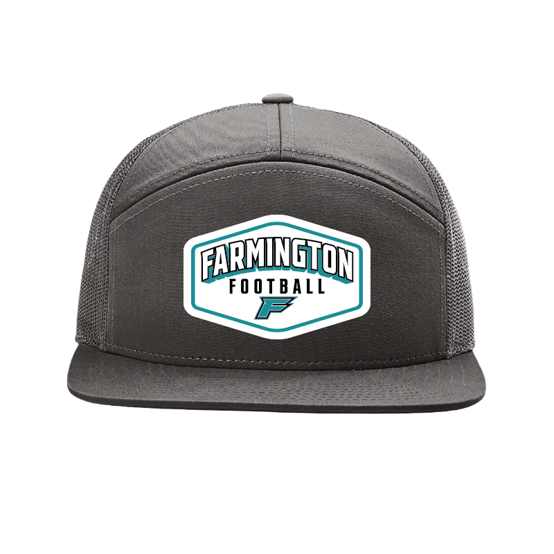 Farmington Football Drop Shadow Patch - 7 Panel Trucker