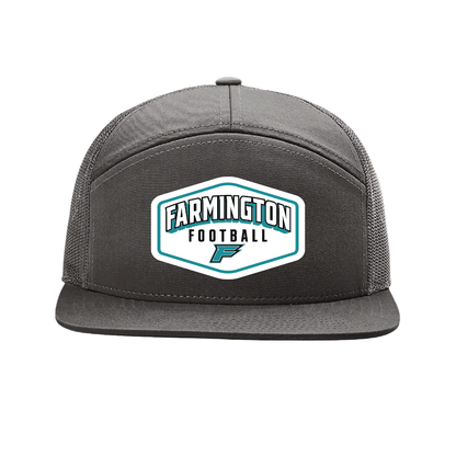 Farmington Football Drop Shadow Patch - 7 Panel Trucker