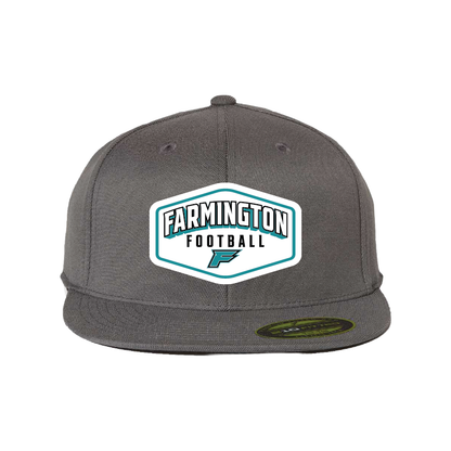 Farmington Football Drop Shadow Patch - Flat Bill Flexfit