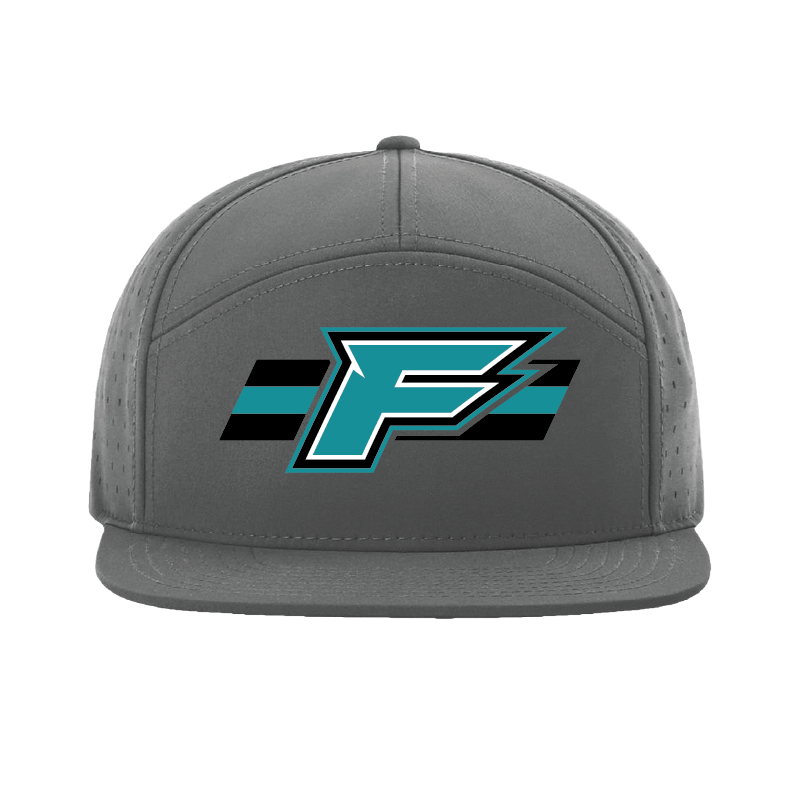 F Logo w/Stripe - 7 Panel Perforated Snapback