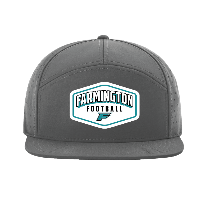 Farmington Football Drop Shadow Patch - 7 Panel Perforated Snapback