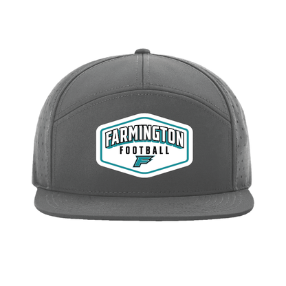 Farmington Football Drop Shadow Patch - 7 Panel Perforated Snapback