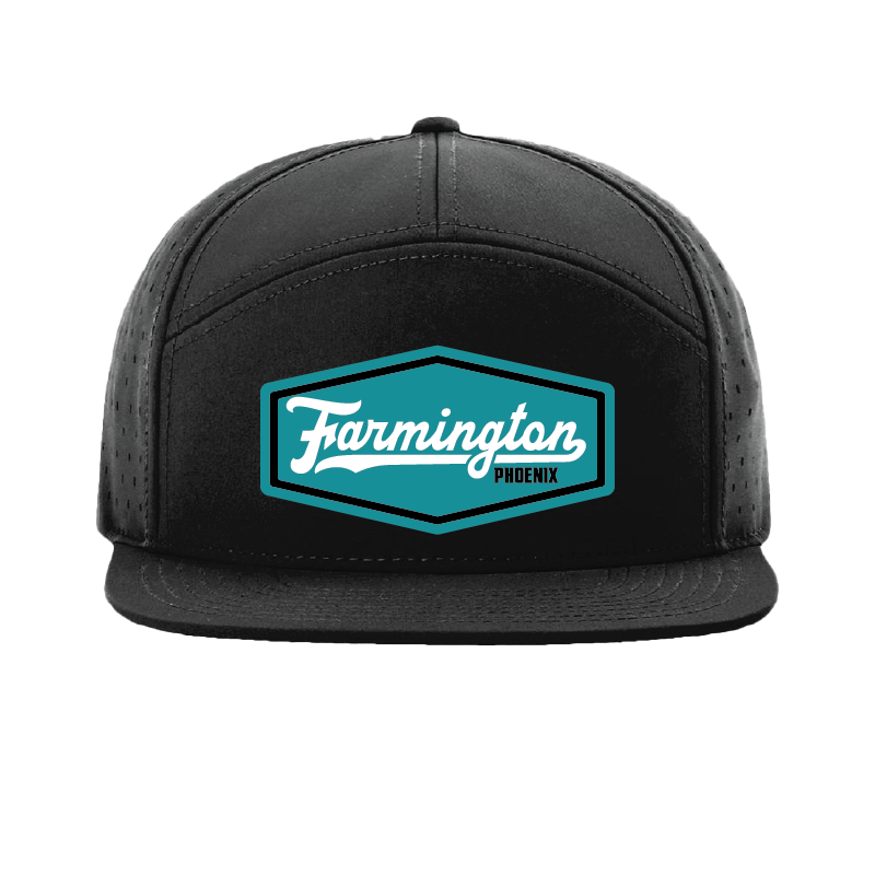 Farmington Script Patch - 7 Panel Perforated Snapback