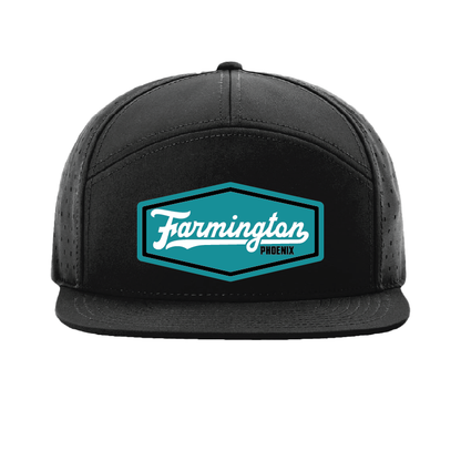 Farmington Script Patch - 7 Panel Perforated Snapback