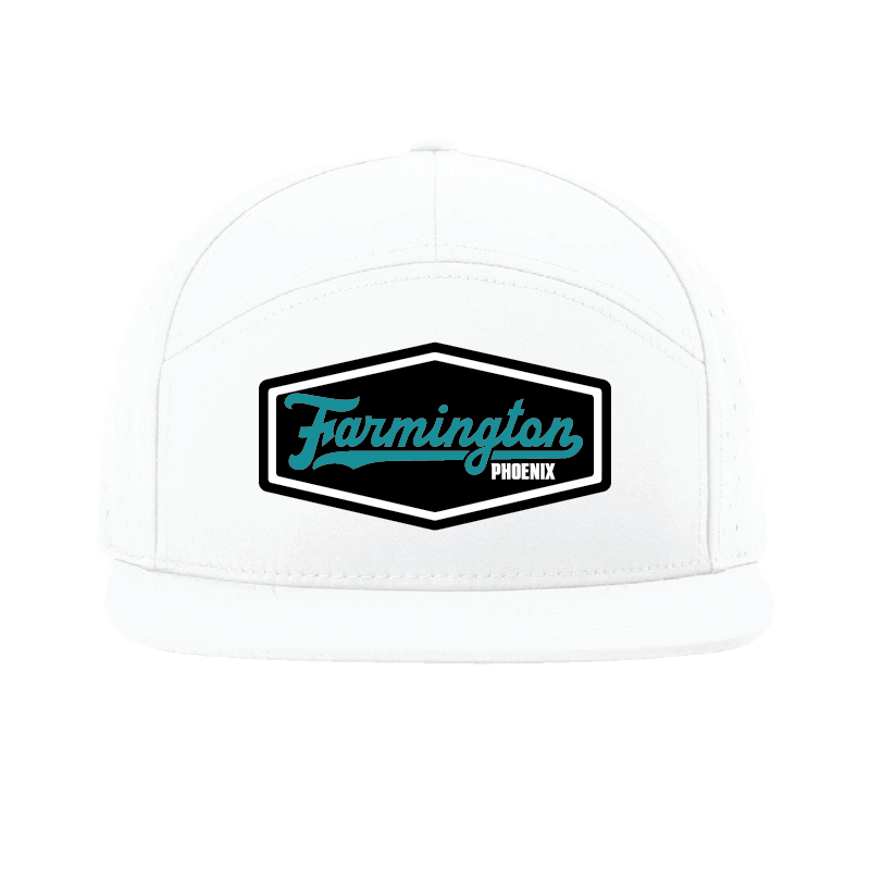Farmington Script Patch - 7 Panel Perforated Snapback