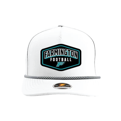 Farmington Football Drop Shadow Patch - 5 Panel Perforated Snapback w/ Rope