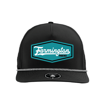 Farmington Script Patch - 5 Panel Perforated Snapback w/ Rope