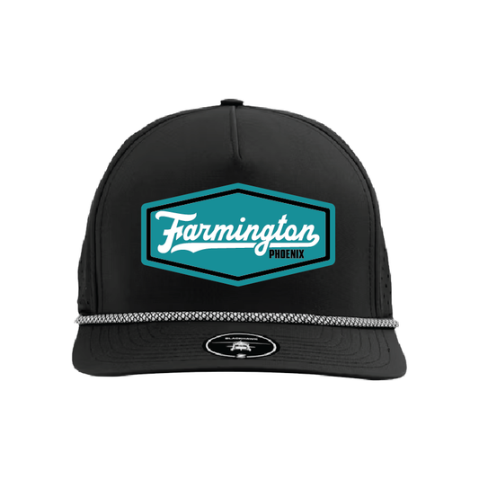 Farmington Script Patch - 5 Panel Perforated Snapback w/ Rope