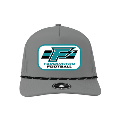 F Logo w/Stripe Patch - 5 Panel Perforated Snapback w/ Rope