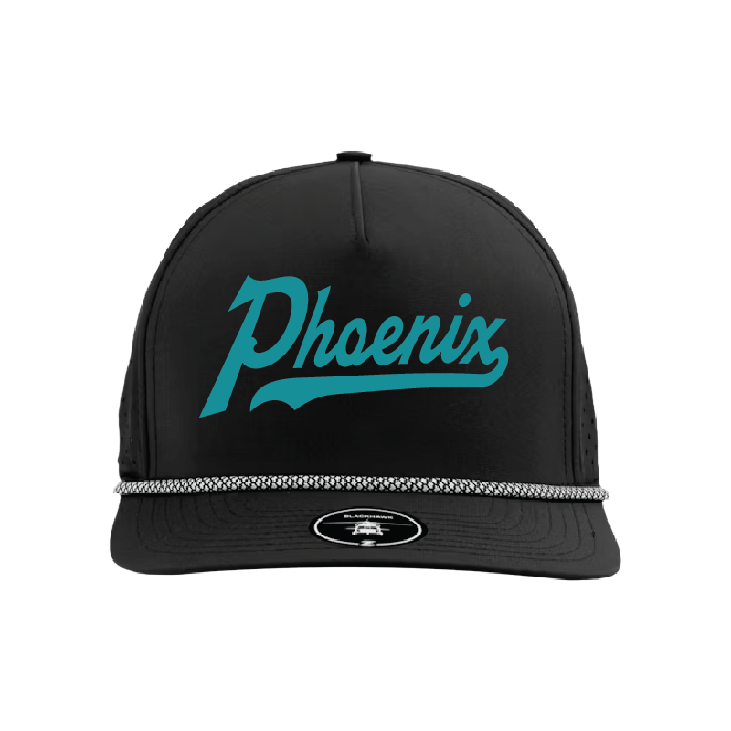 Phoenix Script - 5 Panel Perforated Snapback w/ Rope
