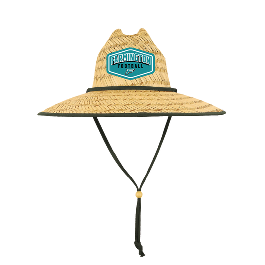 Farmington Football Drop Shadow Patch - Mat Straw Lifeguard Hat