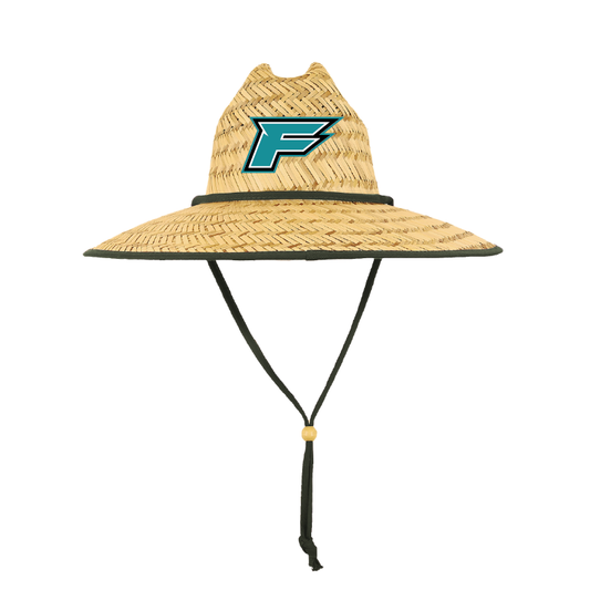 F Logo - Mat Straw Lifeguard Hat