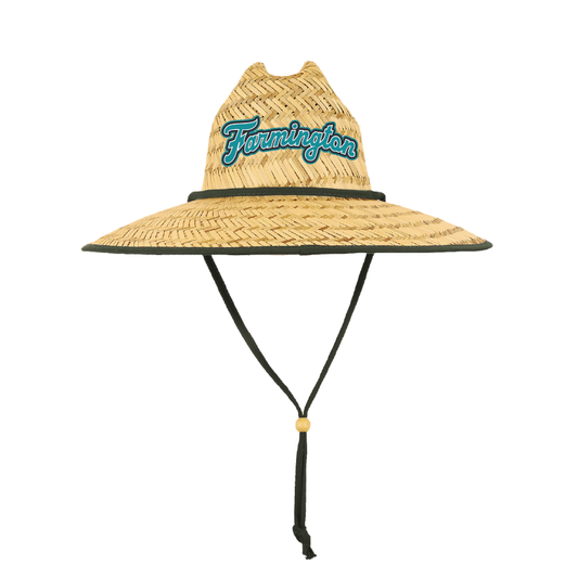 Farmington Script - Mat Straw Lifeguard Hat
