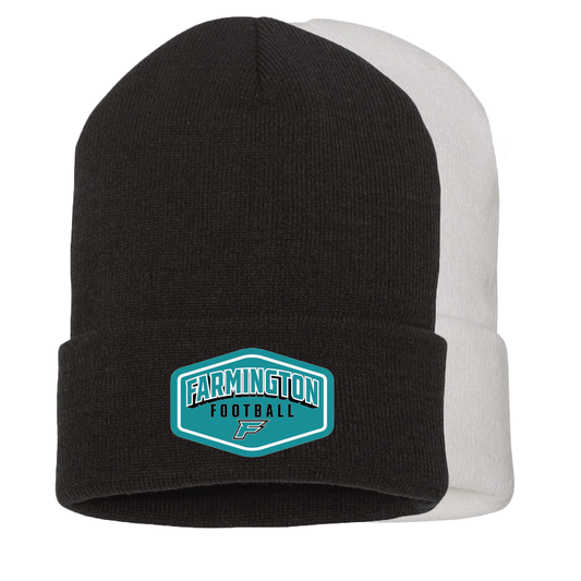 Farmington Football Drop Shadow Patch - Beanie