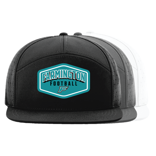 Farmington Football Drop Shadow Patch - 7 Panel Perforated Snapback