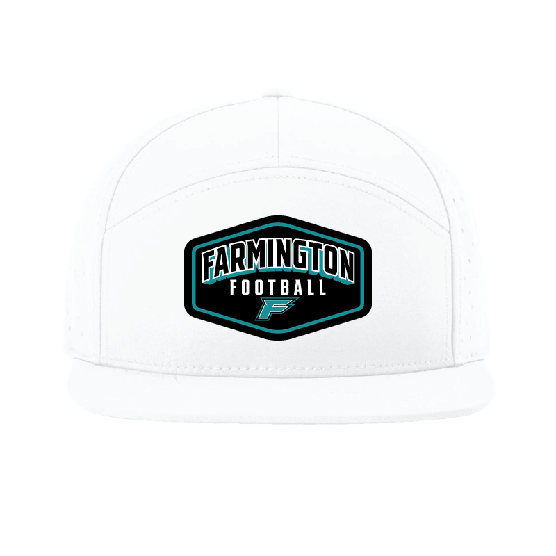 Farmington Football Drop Shadow Patch - 7 Panel Perforated Snapback