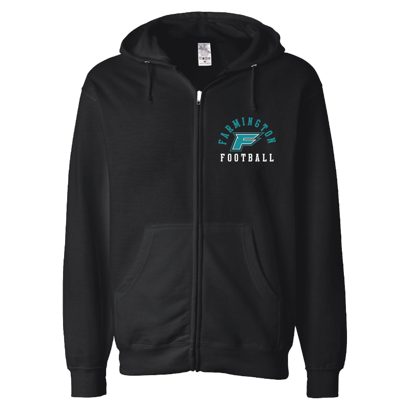 Youth Black Full-Zip Hooded Sweatshirt