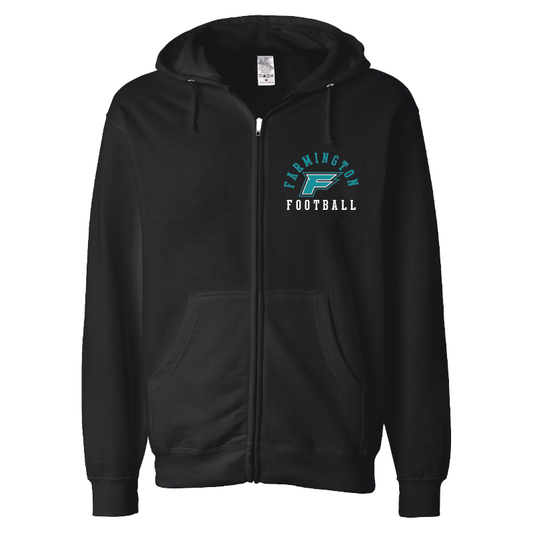 Youth Black Full-Zip Hooded Sweatshirt