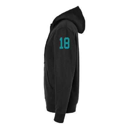 Youth Black Full-Zip Hooded Sweatshirt