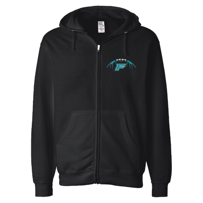 Youth Black Full-Zip Hooded Sweatshirt
