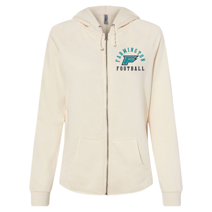 Womens Bone Full-Zip Hooded Sweatshirt