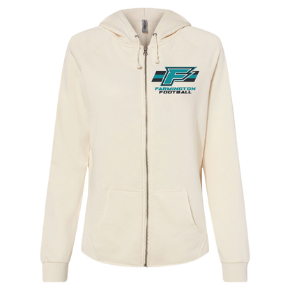 Womens Bone Full-Zip Hooded Sweatshirt