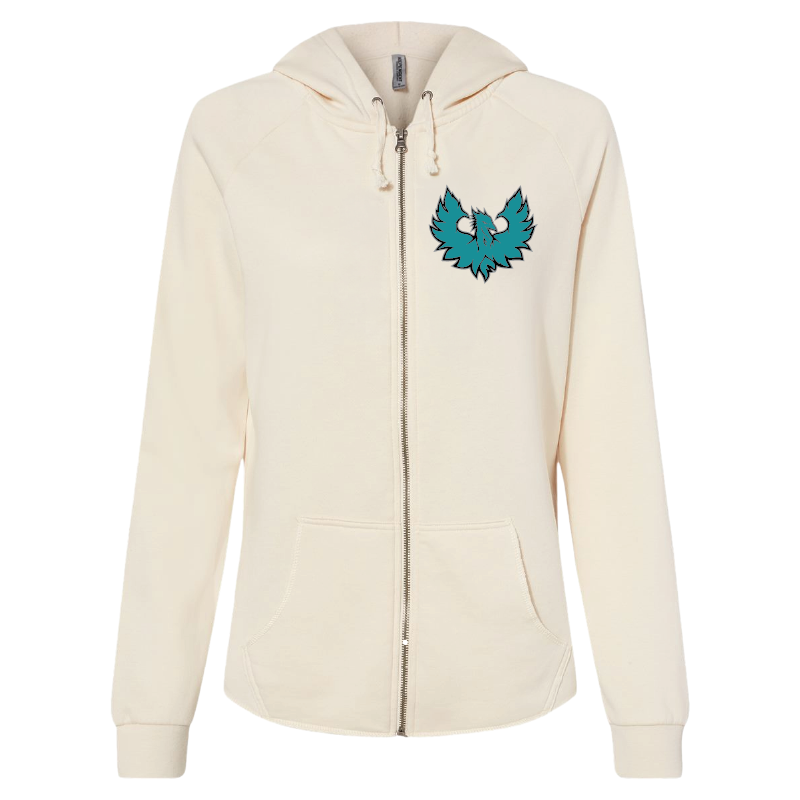 Womens Bone Full-Zip Hooded Sweatshirt