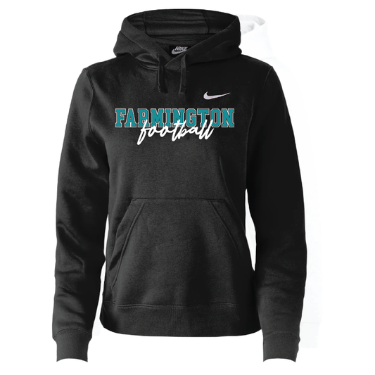 Farmington Football Horizontal - Womens Nike Club Training Pullover Hoodie