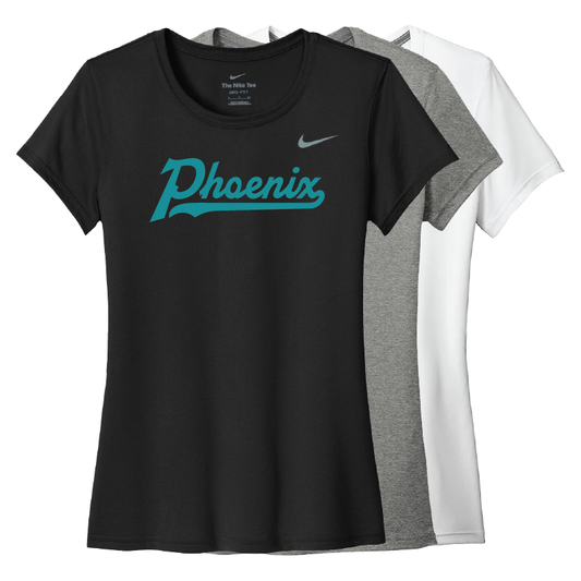 Phoenix Single Color Script - Womens Team Legend Short Sleeve Crew