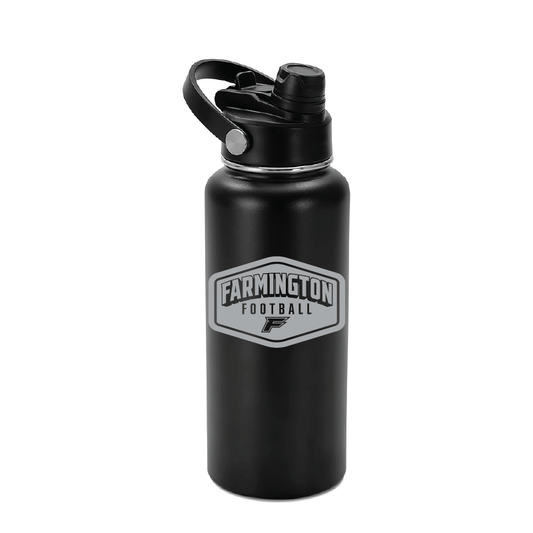 Farmington Football Drop Shadow - 32oz Hydro Water Bottle