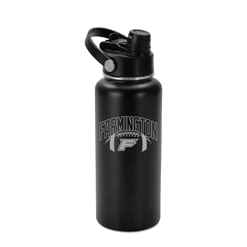 Farmington w/Football - 32oz Hydro Water Bottle
