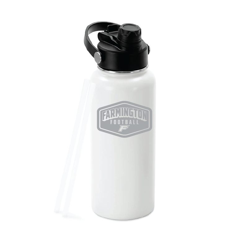 Farmington Football Drop Shadow - 32oz Hydro Water Bottle