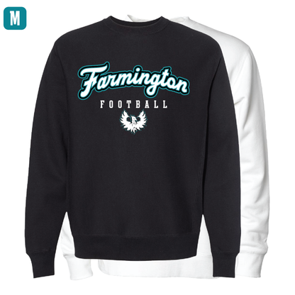 Farmington Football Script W/Phoenix Logo - Adult Crewneck Sweatshirt