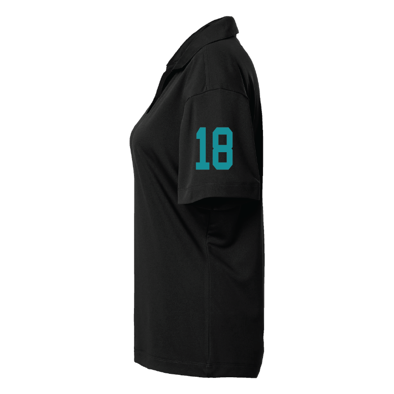 Womens Black Pro-Lock Performance Polo