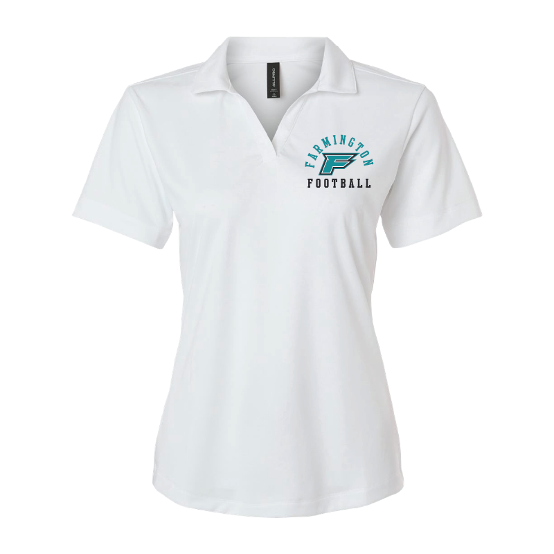 Womens White Pro-Lock Performance Polo
