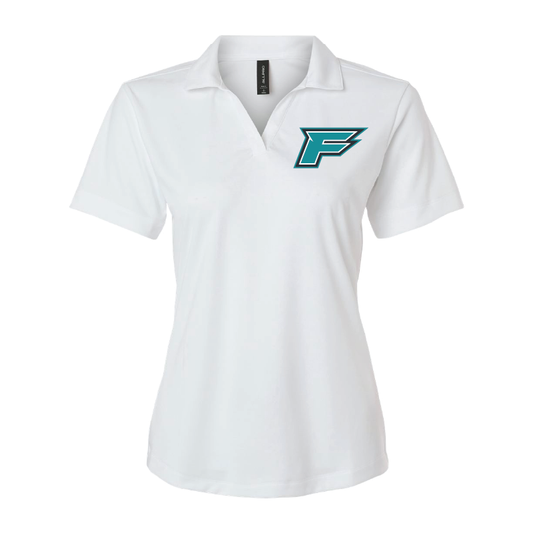 Womens White Pro-Lock Performance Polo