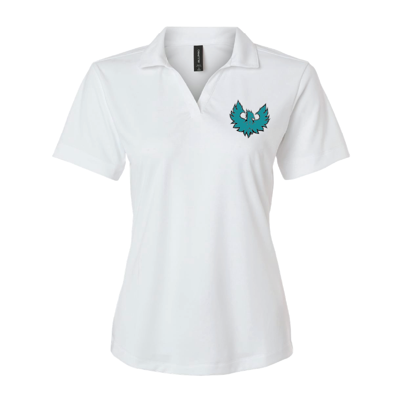 Womens White Pro-Lock Performance Polo