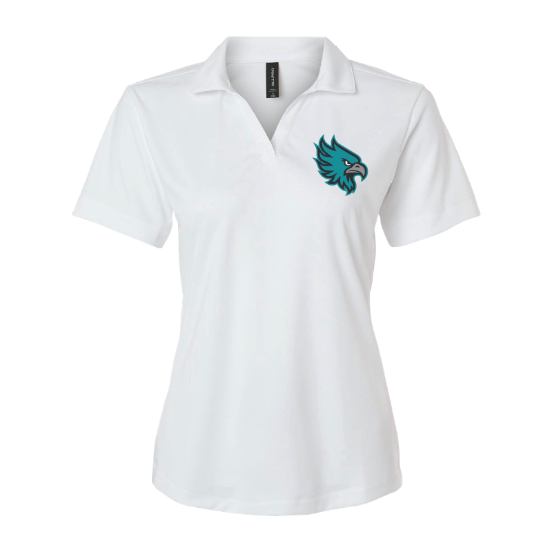Womens White Pro-Lock Performance Polo