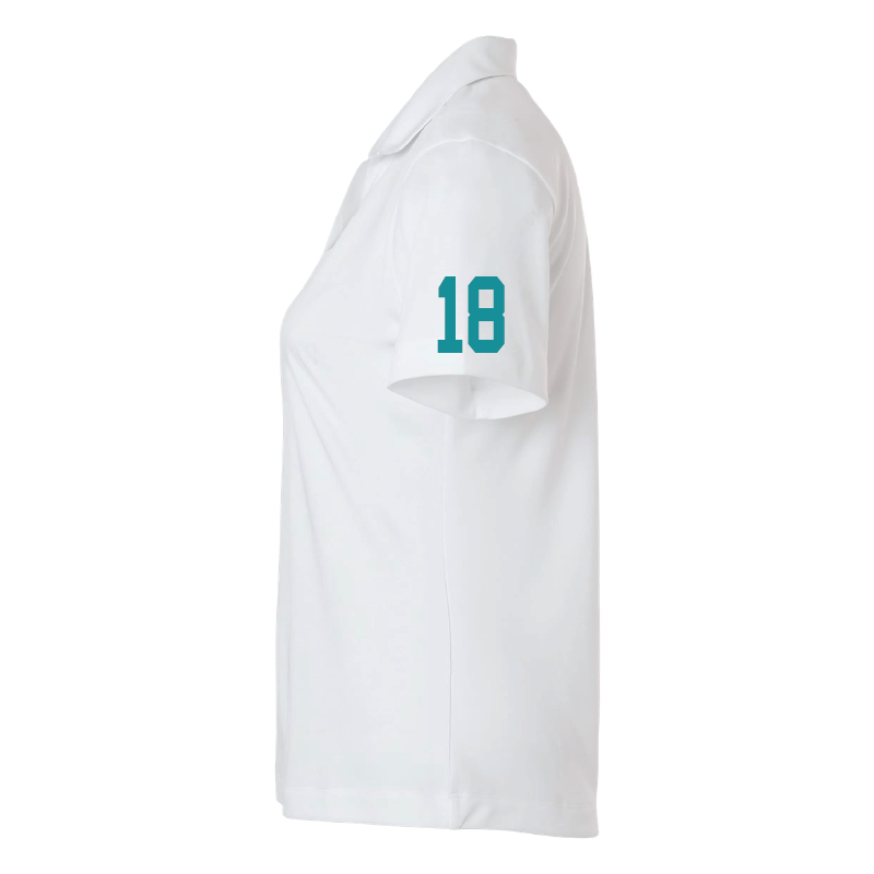 Womens White Pro-Lock Performance Polo