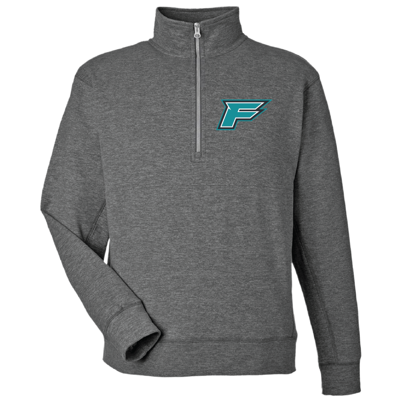 Mens Gray Electric Fleece Quarter-Zip