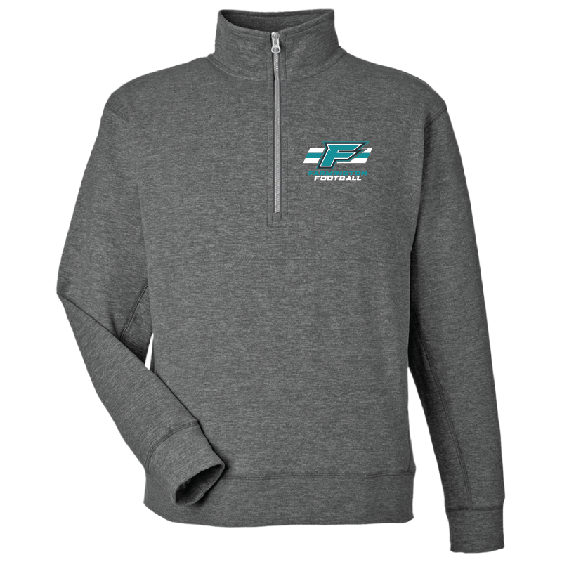 Mens Gray Electric Fleece Quarter-Zip