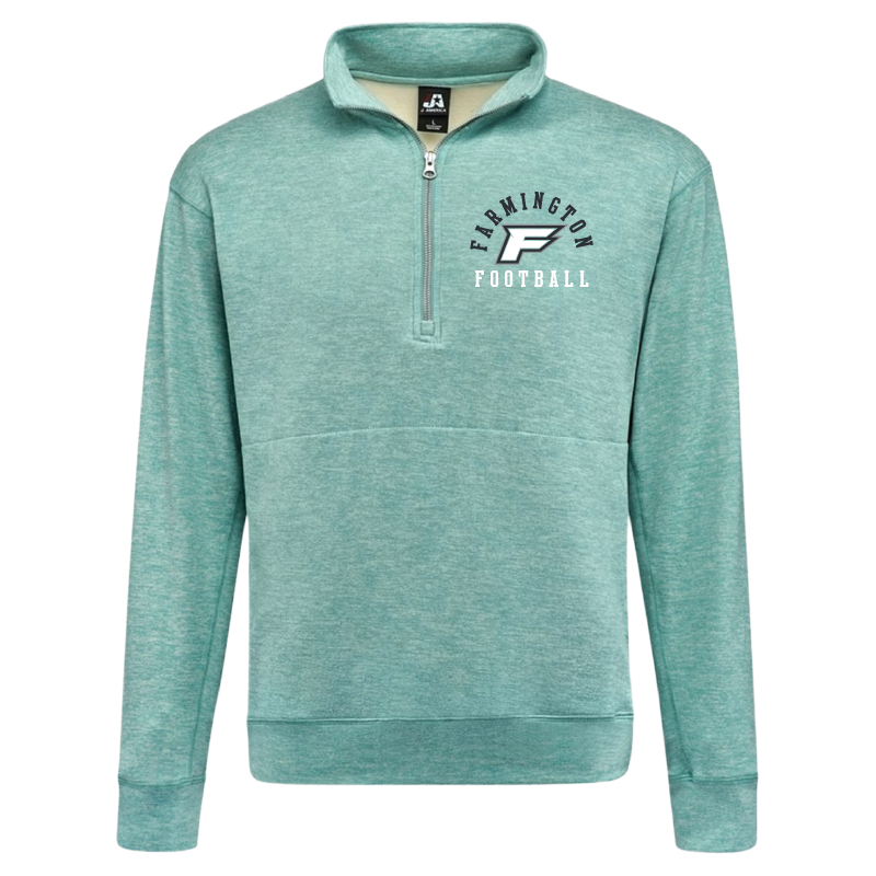 Mens Teal Electric Fleece Quarter-Zip