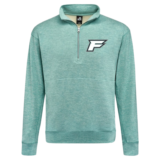 Mens Teal Electric Fleece Quarter-Zip