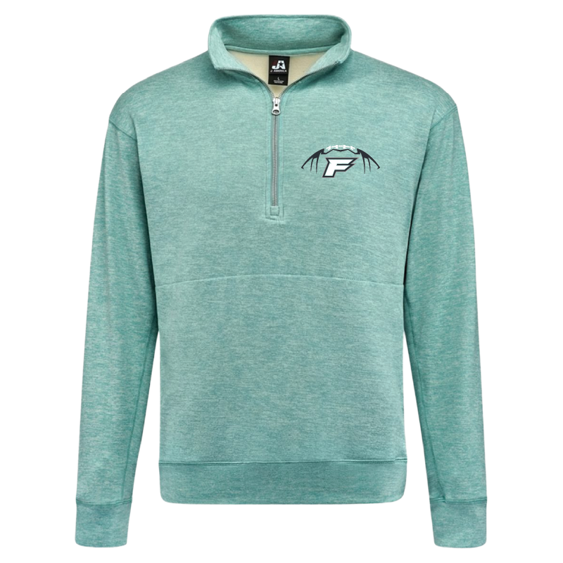 Mens Teal Electric Fleece Quarter-Zip