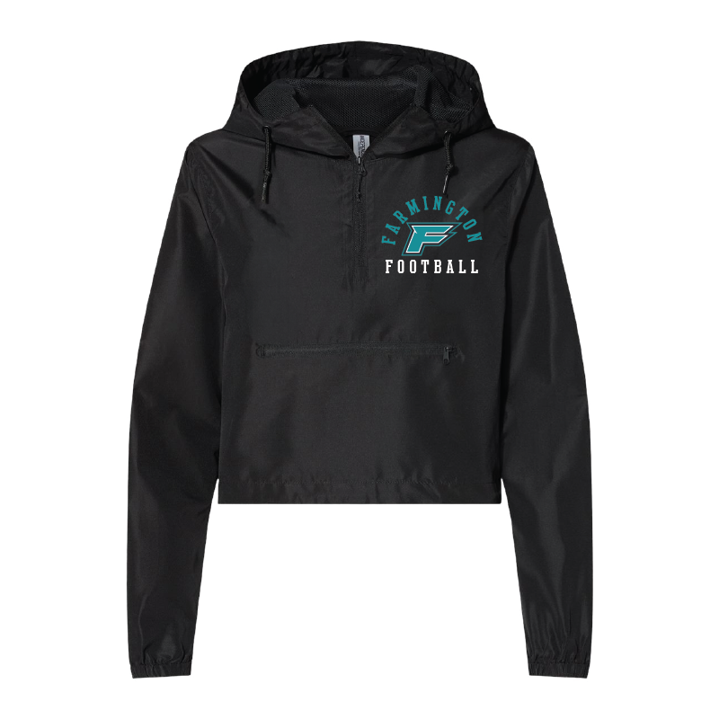 Womens Lightweight Quarter-Zip Pullover Crop Windbreaker