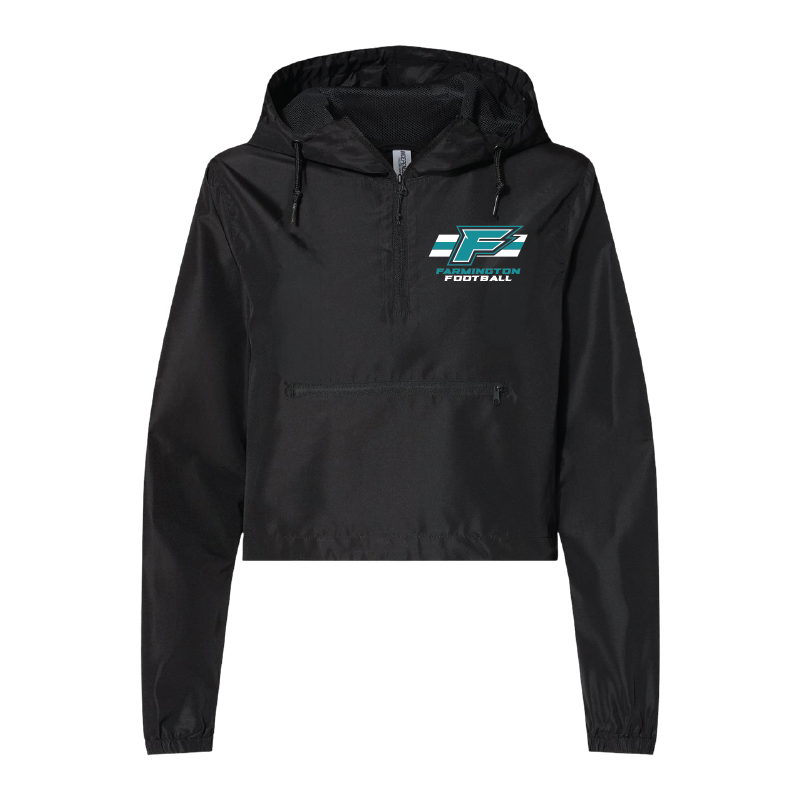 Womens Lightweight Quarter-Zip Pullover Crop Windbreaker